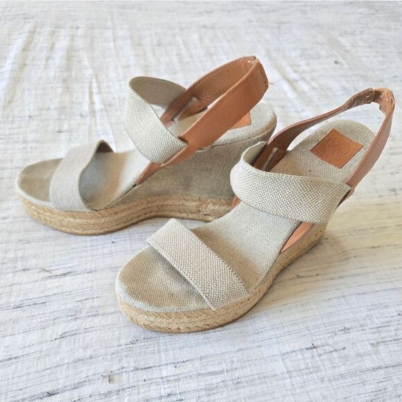 Tory Burch Cream Espadrille Sandals - Picture 1 of 9